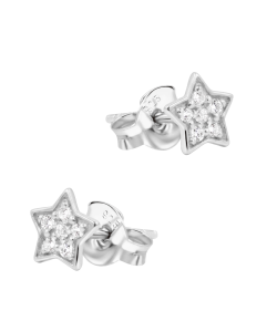 Starlit Glow Silver Stud Earring STS-6914